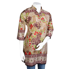 Women's Printed Lawn Stitched Kurti Pack Of 3 - Multi - test-store-for-chase-value