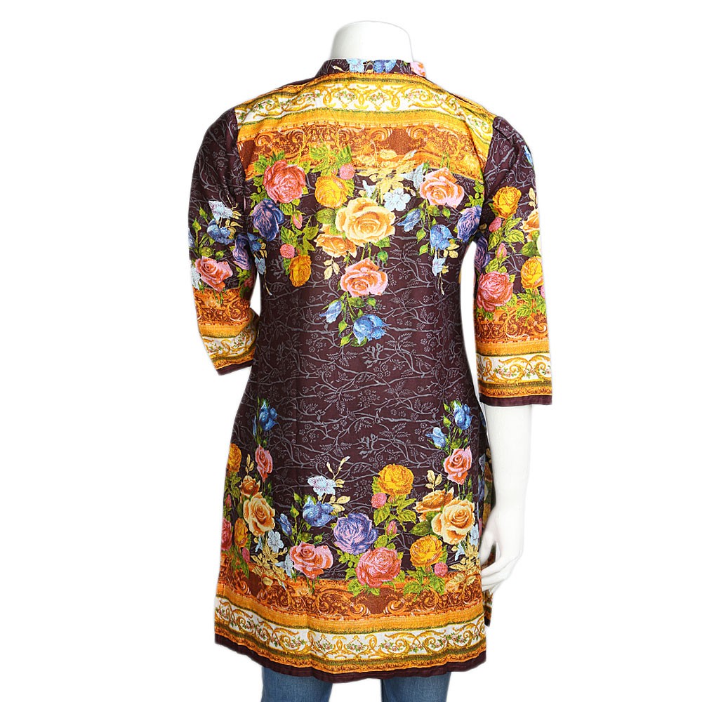 Women's Printed Lawn Stitched Kurti Pack Of 3 - Multi - test-store-for-chase-value