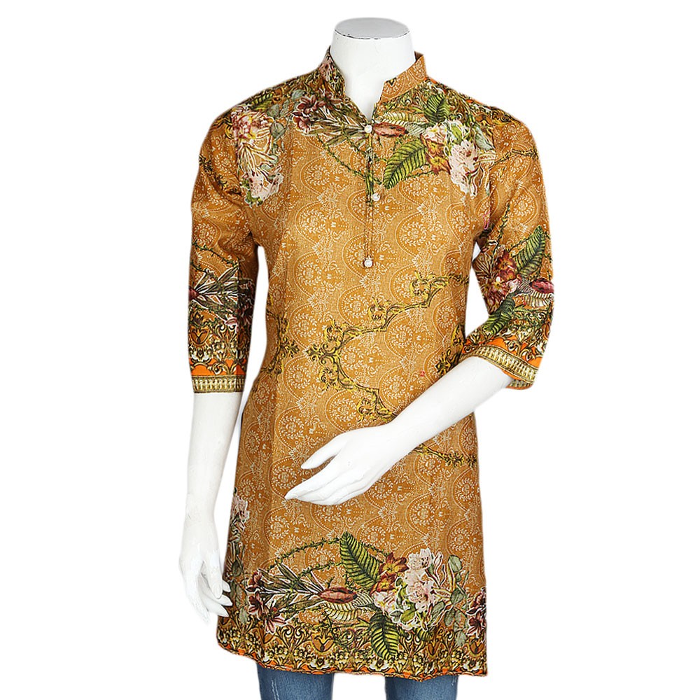 Women's Printed Lawn Stitched Kurti Pack Of 3 - Multi - test-store-for-chase-value