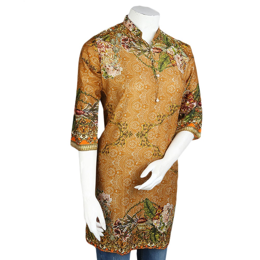 Women's Printed Lawn Stitched Kurti Pack Of 3 - Multi - test-store-for-chase-value