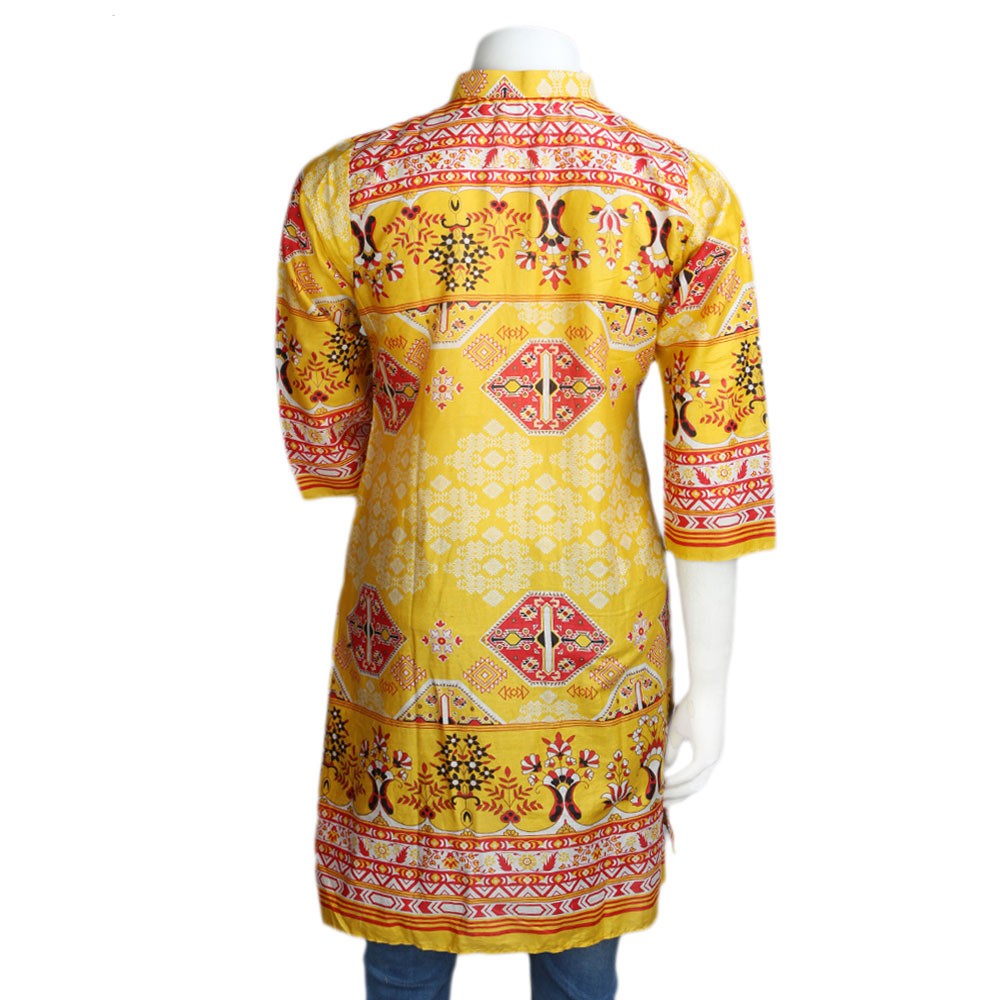 Women's Printed Lawn Stitched Kurti Pack Of 3 - Multi - test-store-for-chase-value