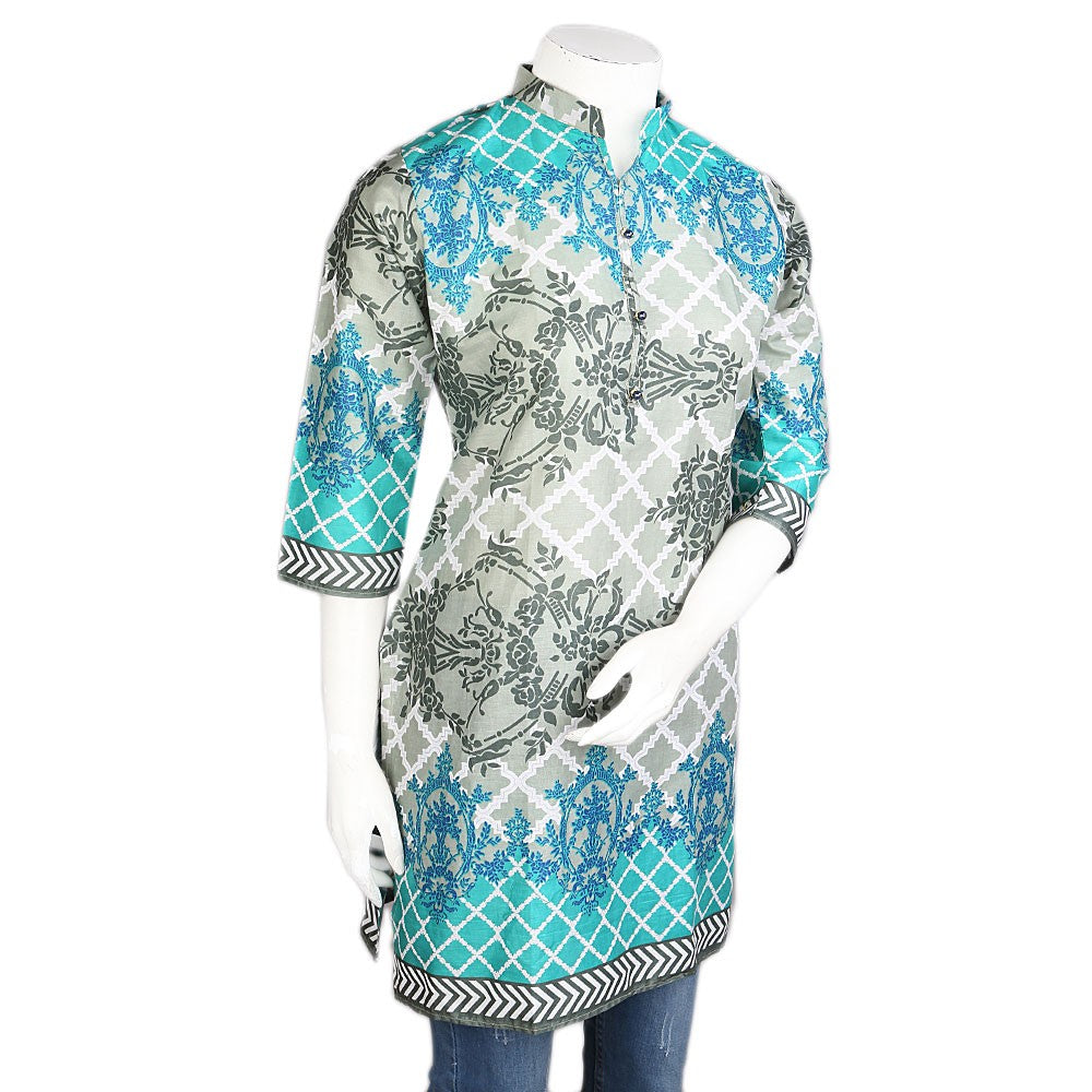 Women's Printed Lawn Stitched Kurti Pack Of 3 - Multi - test-store-for-chase-value