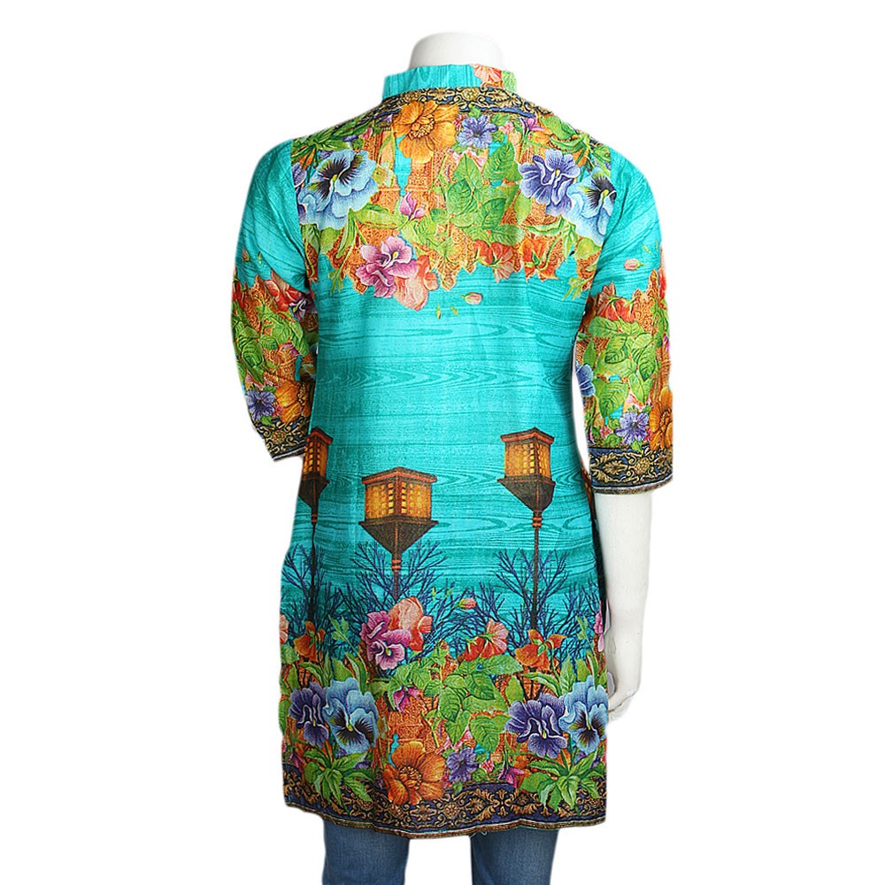 Women's Printed Lawn Stitched Kurti Pack Of 3 - Multi - test-store-for-chase-value