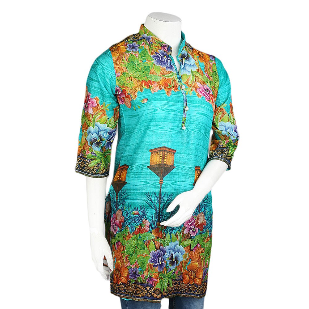 Women's Printed Lawn Stitched Kurti Pack Of 3 - Multi - test-store-for-chase-value