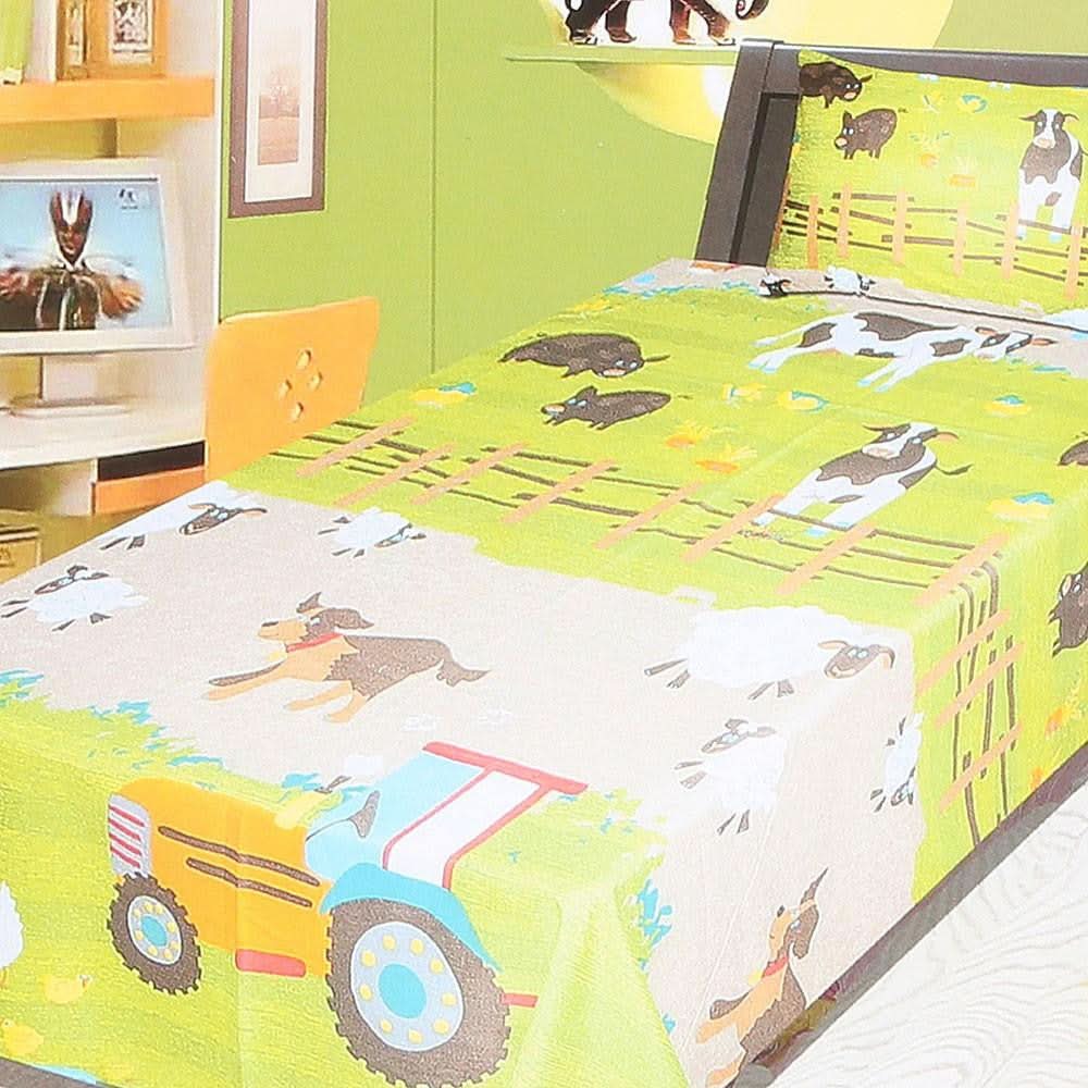 Cartoon Character Printed Single Bed Sheet - Multi - test-store-for-chase-value