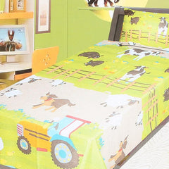 Cartoon Character Printed Single Bed Sheet - Multi - test-store-for-chase-value
