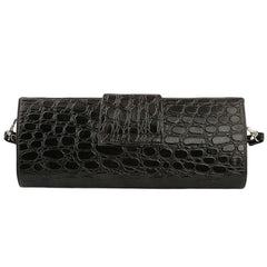 Women's Crocodile Pattern Clutch - Black - test-store-for-chase-value