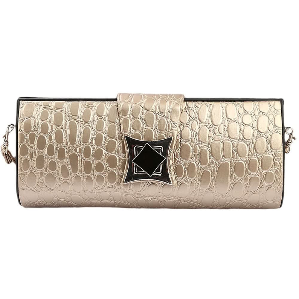 Women's Crocodile Pattern Clutch - Beige - test-store-for-chase-value