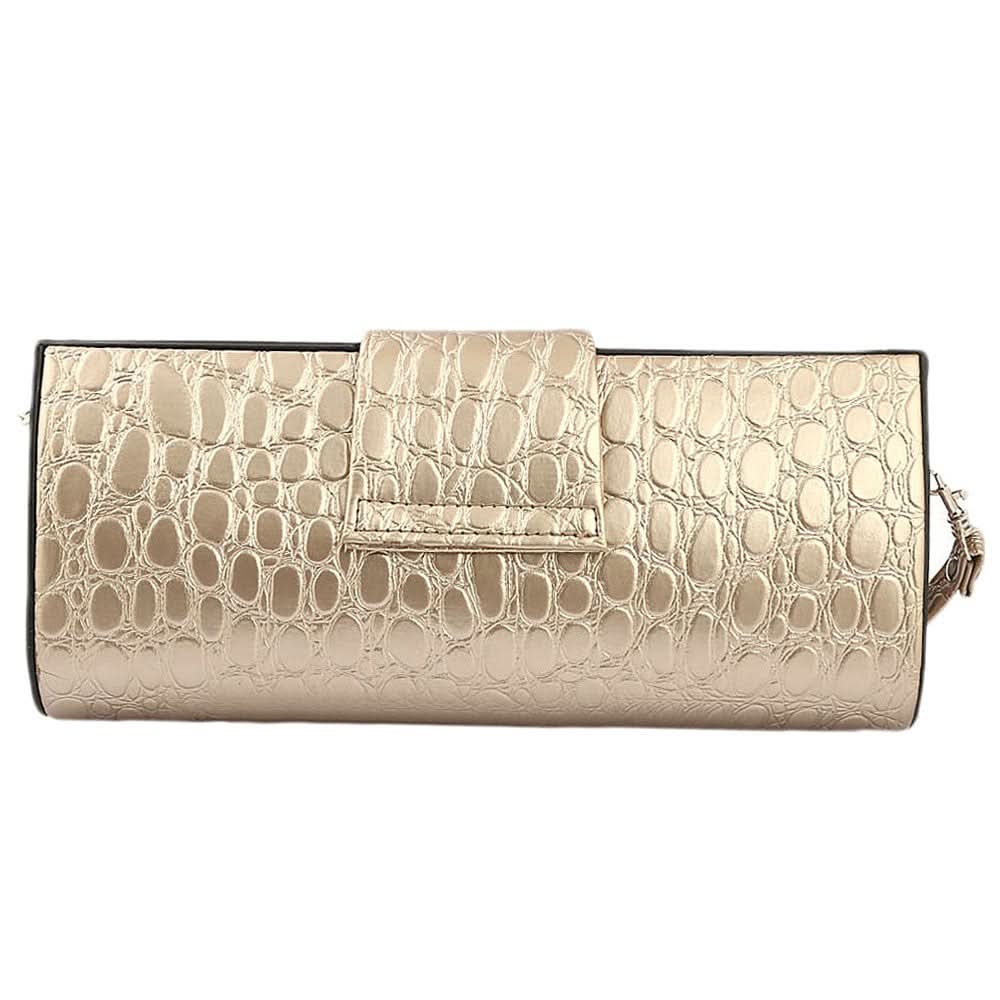 Women's Crocodile Pattern Clutch - Beige - test-store-for-chase-value