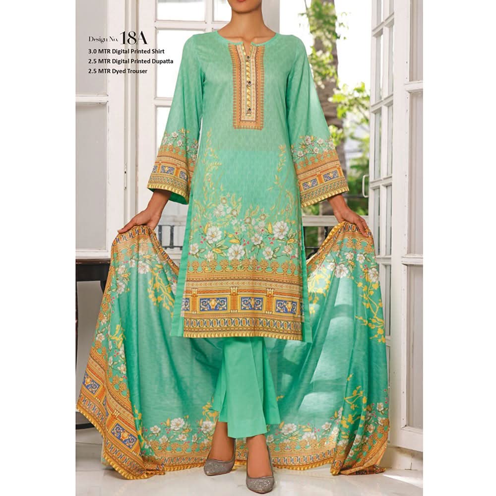 VS MISRI Digital Printed Lawn 3 Pcs Un-Stitched Suit - 18-A, Women, 3Pcs Shalwar Suit, VS Textiles, Chase Value