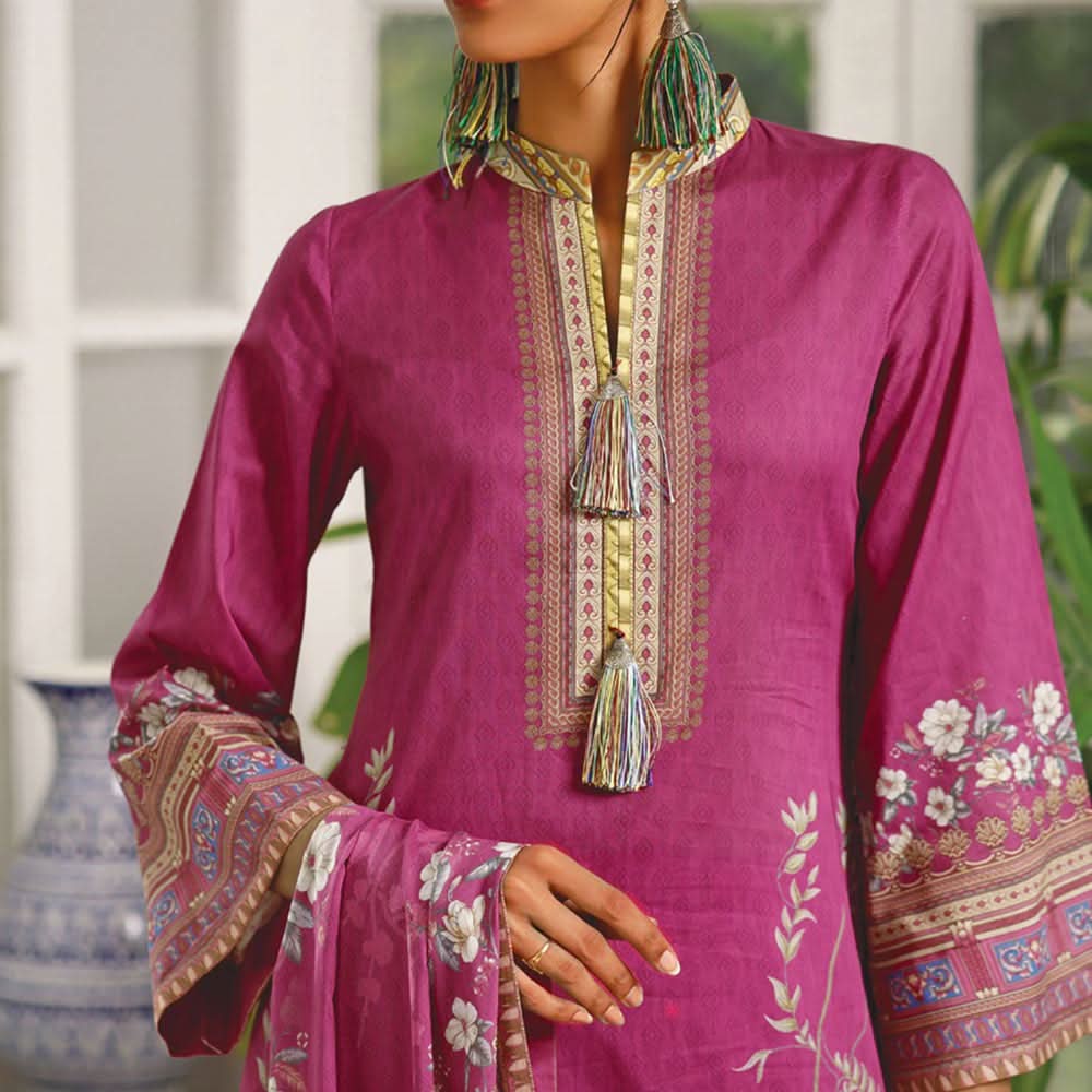 VS MISRI Digital Printed Lawn 3 Pcs Un-Stitched Suit - 18-B, Women, 3Pcs Shalwar Suit, VS Textiles, Chase Value