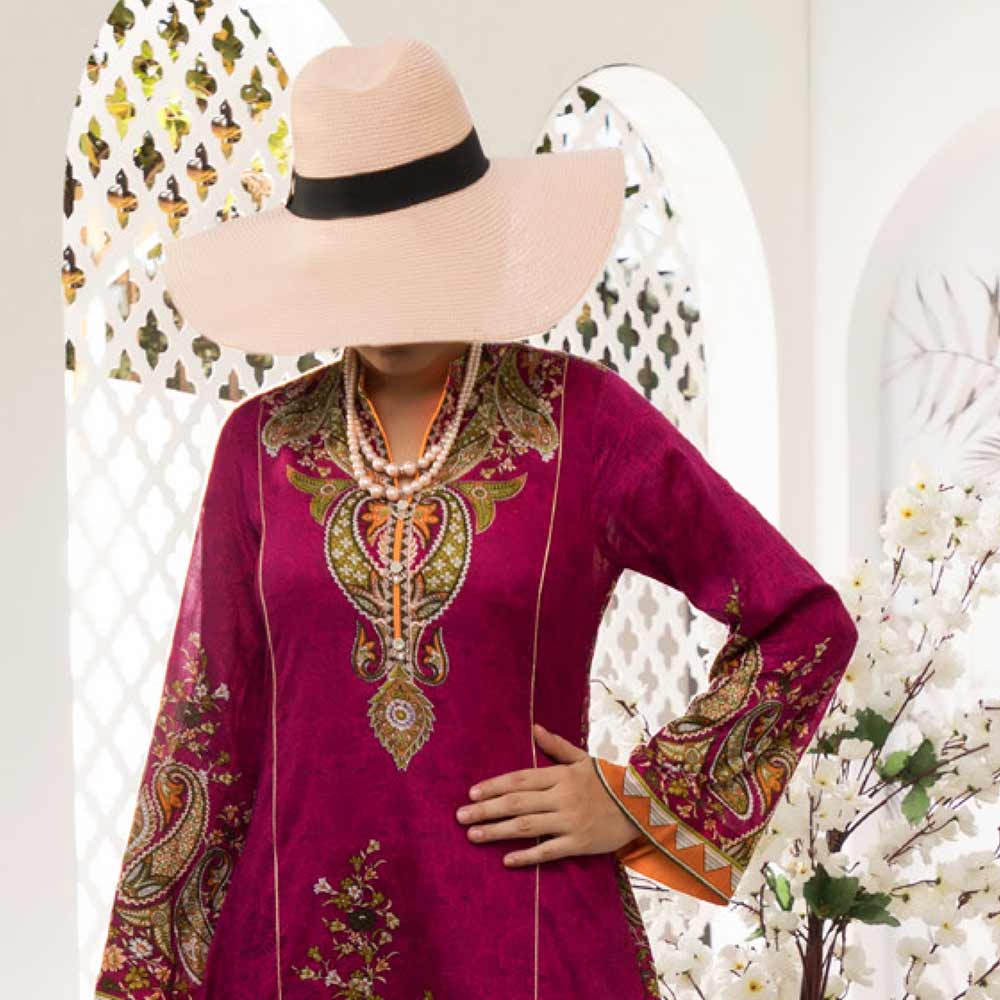 VS Daman Printed Un-Stitched Suit - 220B, Women, 3Pcs Shalwar Suit, VS Textiles, Chase Value