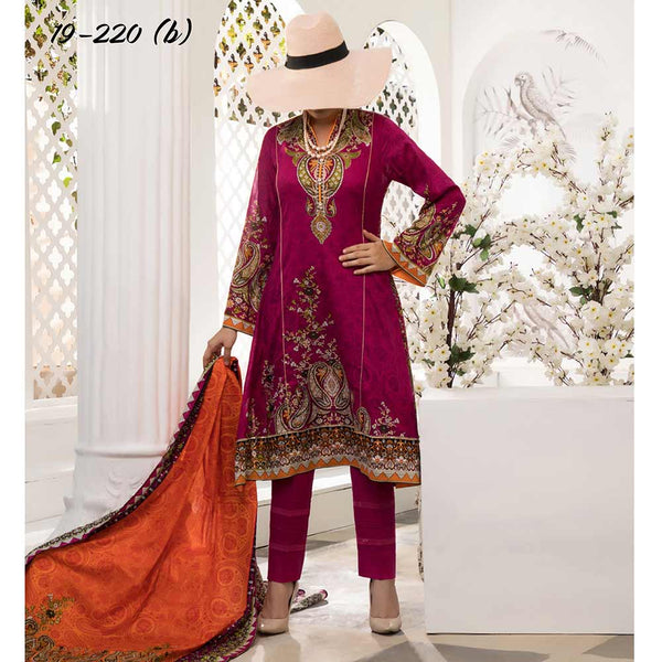 VS Daman Printed Un-Stitched Suit - 220B, Women, 3Pcs Shalwar Suit, VS Textiles, Chase Value