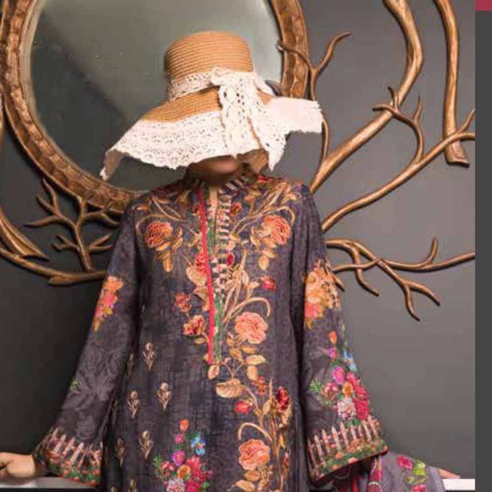 Zynah Digital Embroidered Karandi 3 Piece Un-Stitched Suit - 19-404, Women, 3Pcs Shalwar Suit, VS Textiles, Chase Value