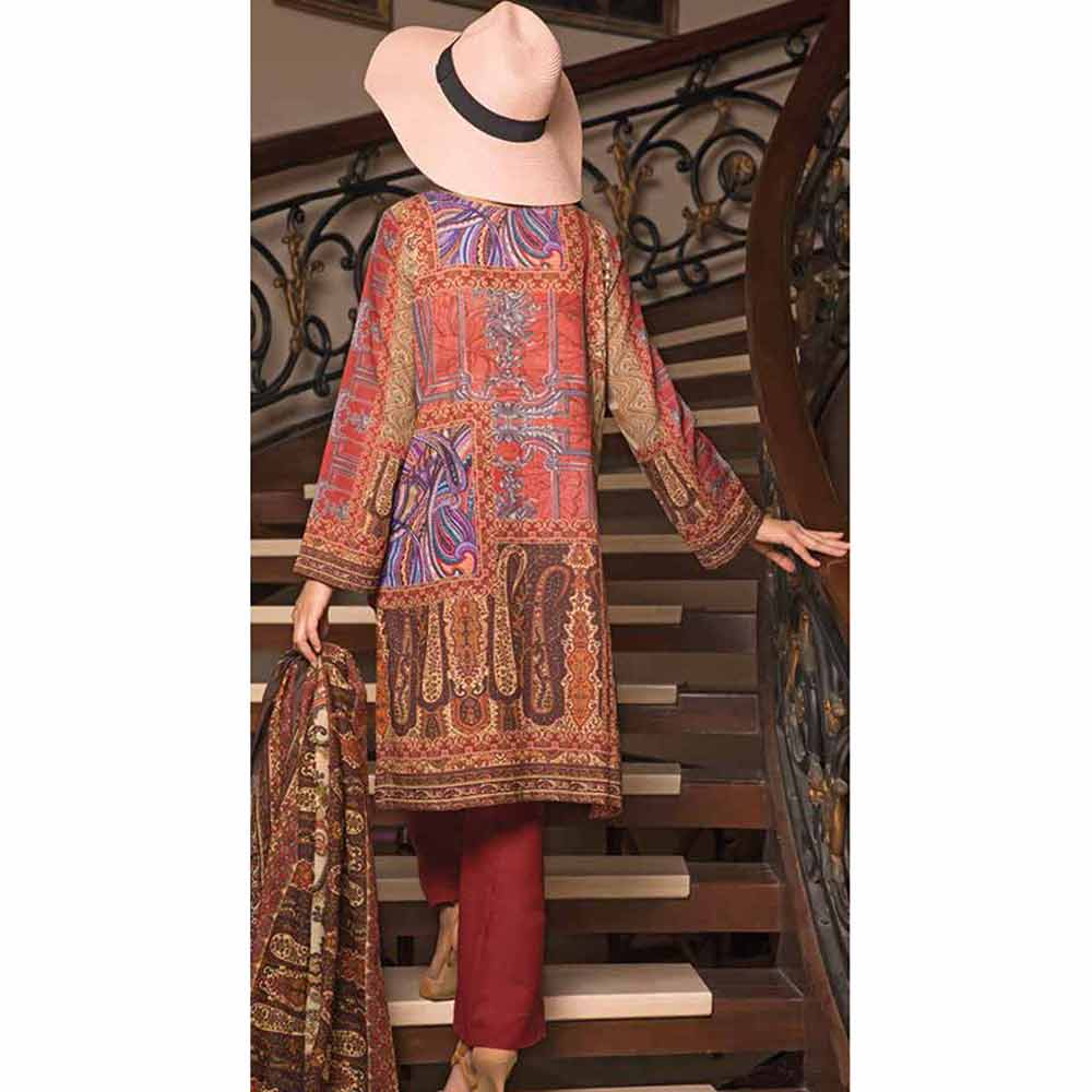 Zynah Digital Embroidered Karandi 3 Piece Un-Stitched Suit - 19-405, Women, 3Pcs Shalwar Suit, VS Textiles, Chase Value