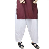 Men's 100% Cotton Shalwar - White - test-store-for-chase-value