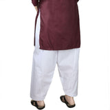 Men's 100% Cotton Shalwar - White - test-store-for-chase-value