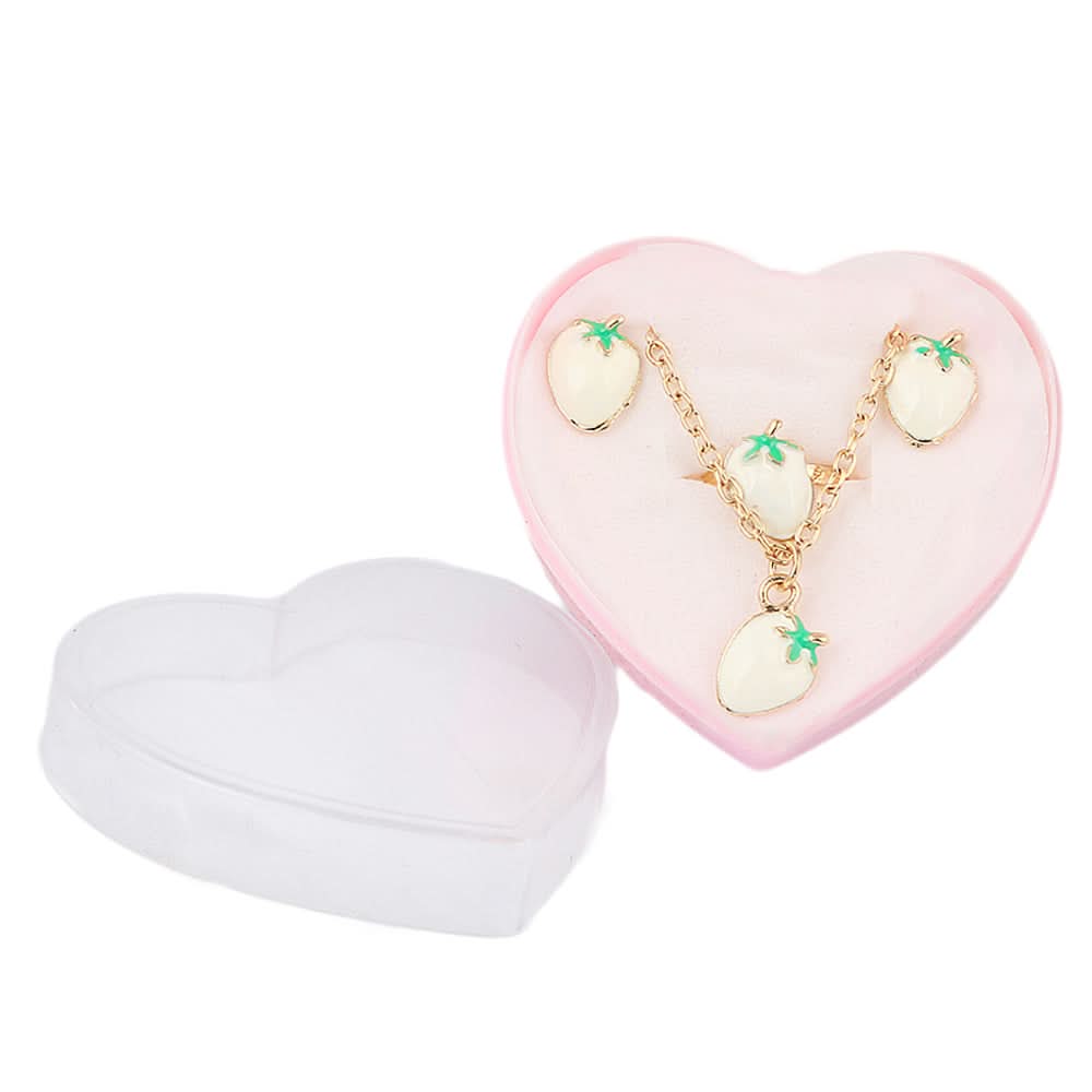 Women's Fancy Locket Set - White - test-store-for-chase-value