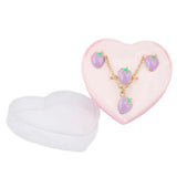 Women's Fancy Locket Set - Purple - test-store-for-chase-value