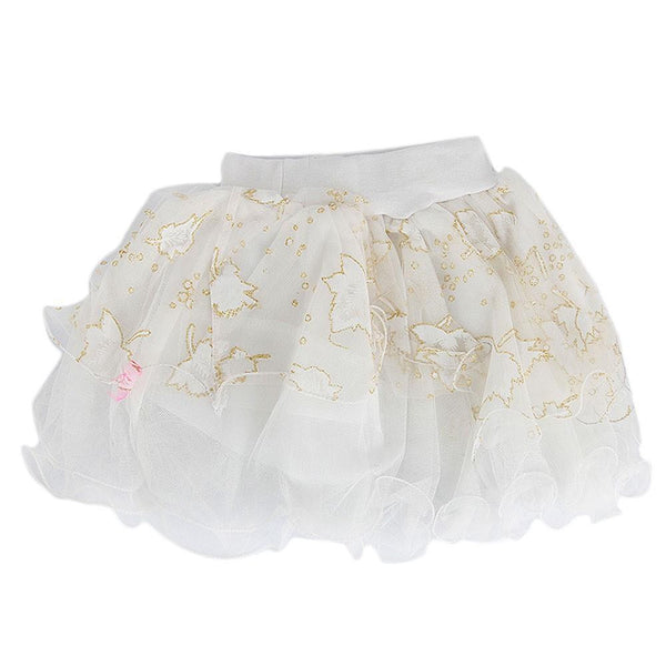 Girls Fancy Net Skirt - White - test-store-for-chase-value
