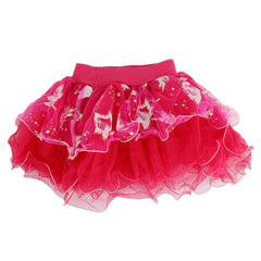 Girls Fancy Net Skirt - Dark Pink - test-store-for-chase-value