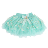Girls Fancy Net Skirt - Cyan - test-store-for-chase-value