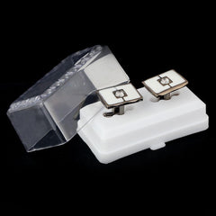 Men's Cufflinks - White - test-store-for-chase-value