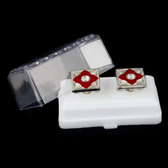 Men's Cufflinks - Maroon - test-store-for-chase-value