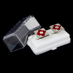 Men's Cufflinks - Maroon - test-store-for-chase-value