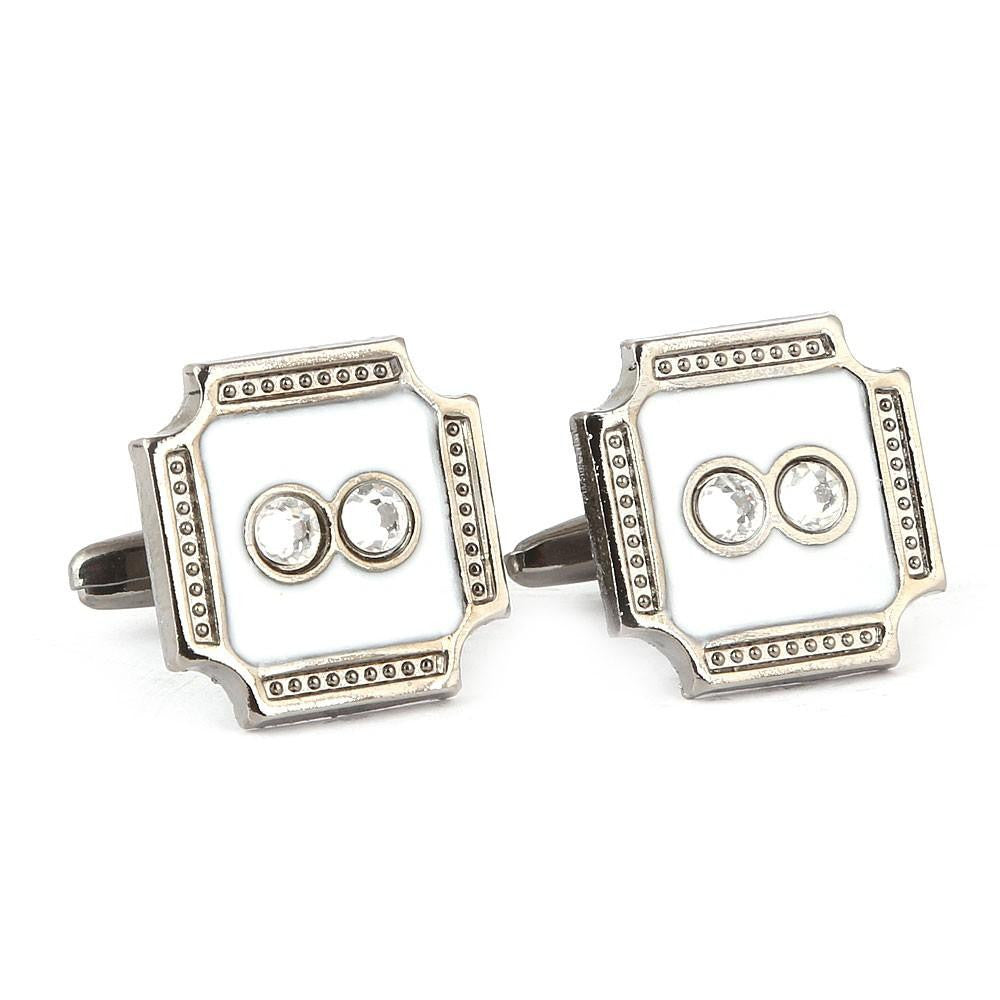 Men's Cufflinks - White - test-store-for-chase-value
