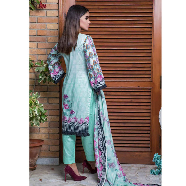 Rangreza Printed Lawn 3 Piece Un-Stitched Suit Vol 8 - 04 - test-store-for-chase-value