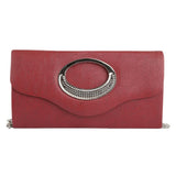 Women's Fancy Clutch 9074 - Maroon - test-store-for-chase-value