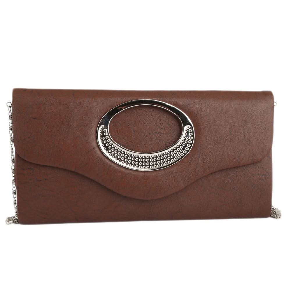 Women's Fancy Clutch 9074 - Dark Brown - test-store-for-chase-value