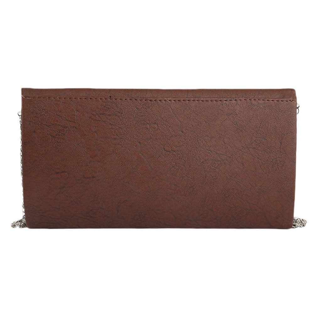 Women's Fancy Clutch 9074 - Dark Brown - test-store-for-chase-value