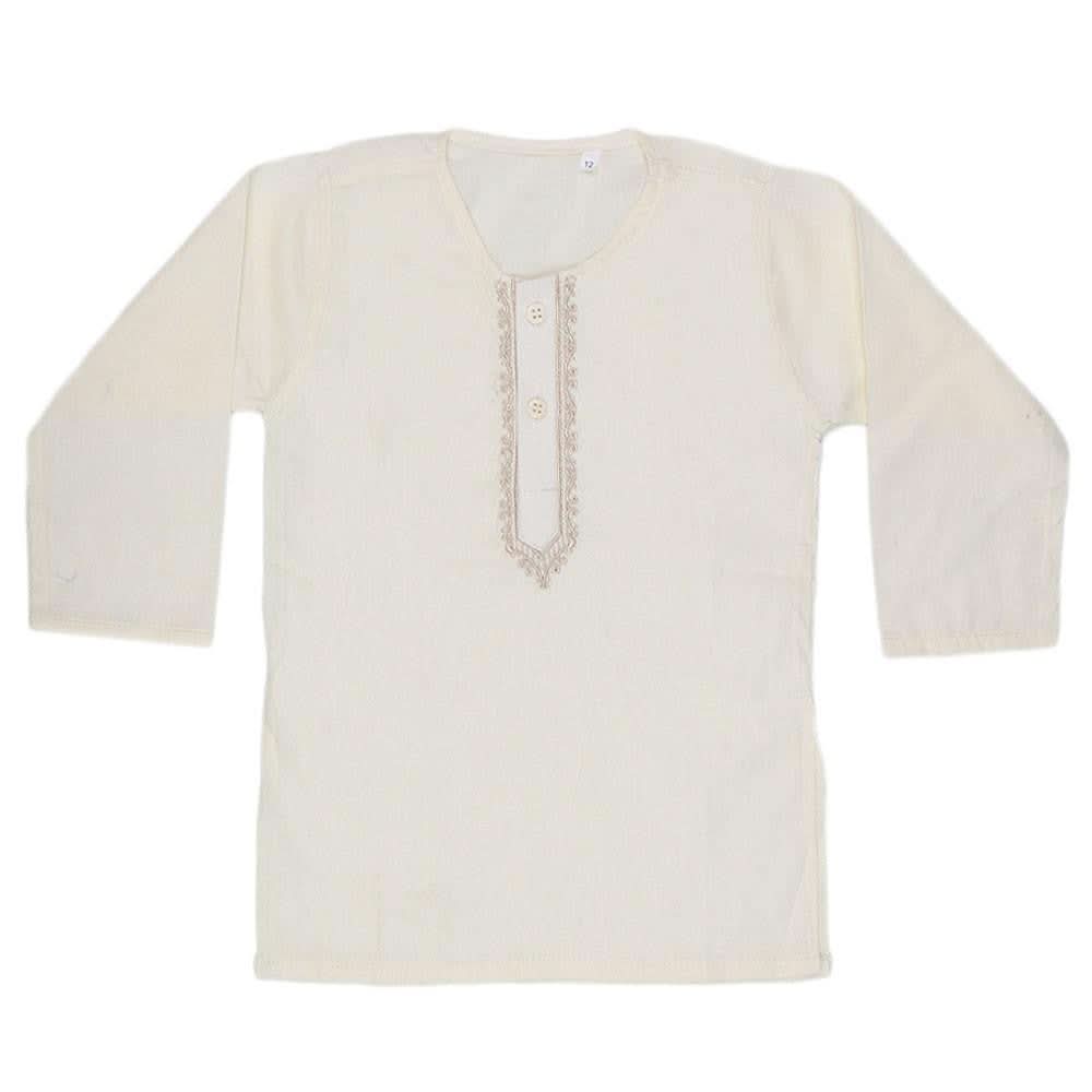 Newborn Boys Shalwar Qameez Suit - Off White - test-store-for-chase-value
