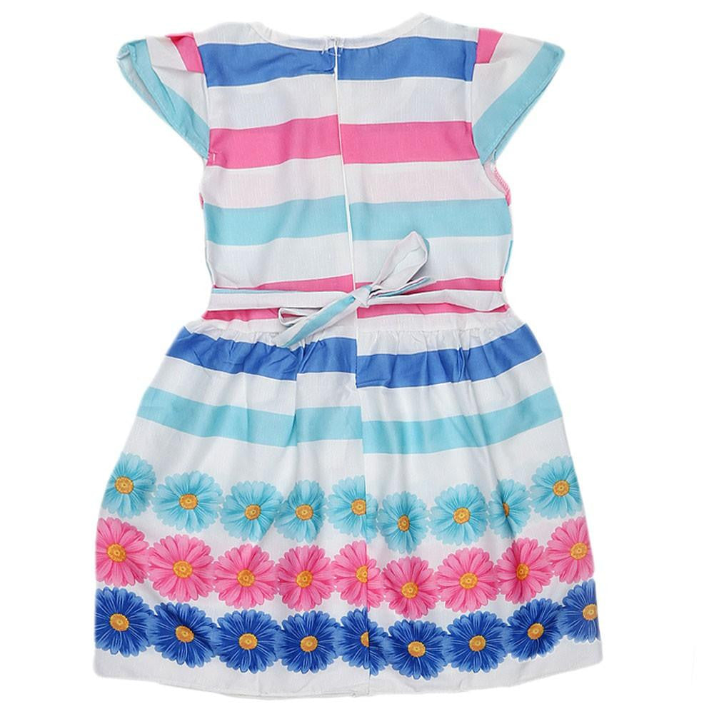 Girls Fancy Frock - Blue - test-store-for-chase-value