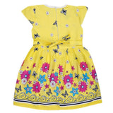 Girls Fancy Frock - Yellow - test-store-for-chase-value