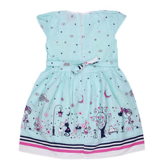 Girls Fancy Frock - Cyan - test-store-for-chase-value