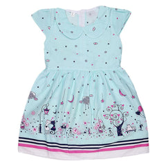 Girls Fancy Frock - Cyan - test-store-for-chase-value