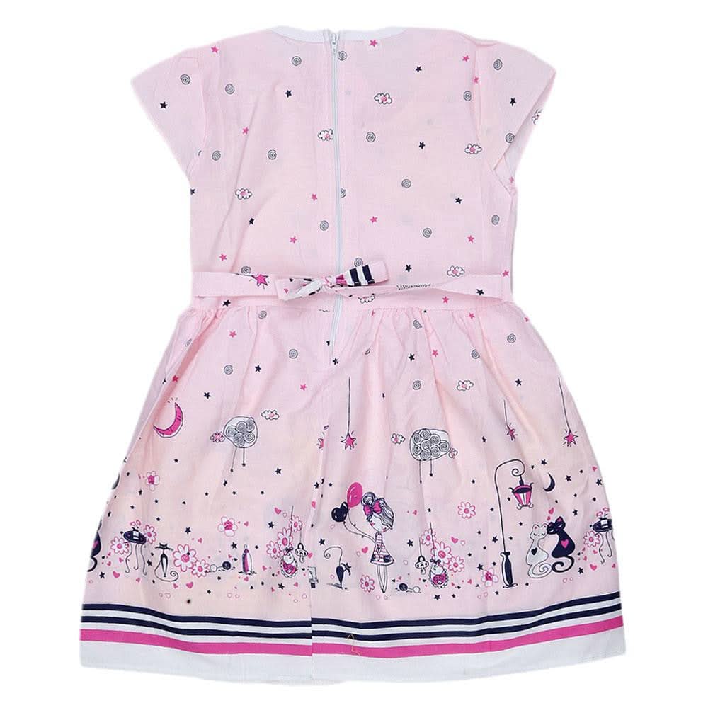 Girls Fancy Frock - Pink - test-store-for-chase-value