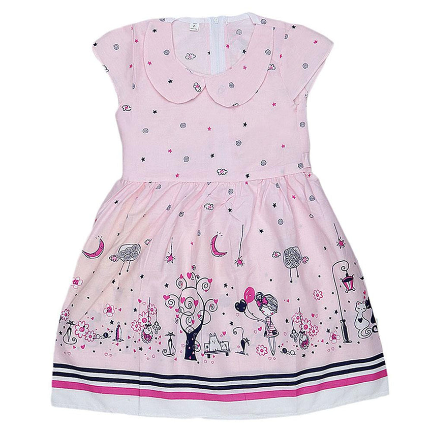Girls Fancy Frock - Pink - test-store-for-chase-value