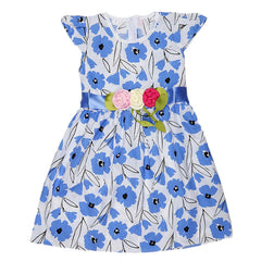 Girls Fancy Frock - Blue - test-store-for-chase-value