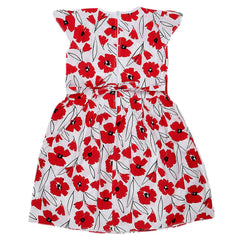 Girls Fancy Frock - Red - test-store-for-chase-value