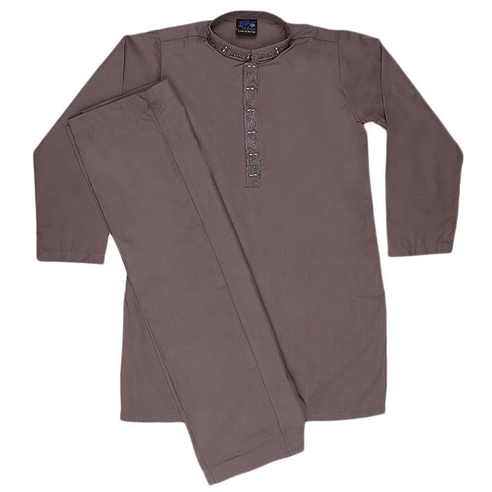 Boys Shalwar Qameez Suit - Grey - test-store-for-chase-value