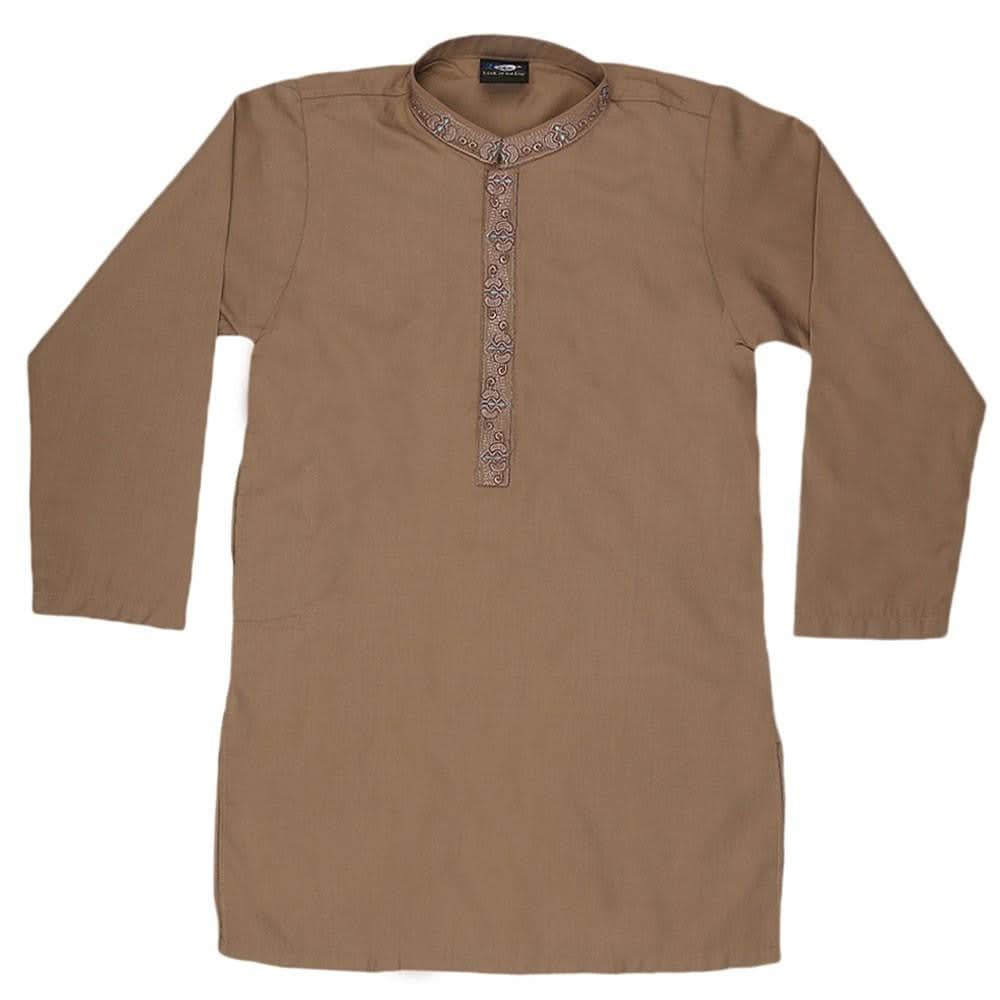 Boys Shalwar Qameez Suit - Beige - test-store-for-chase-value