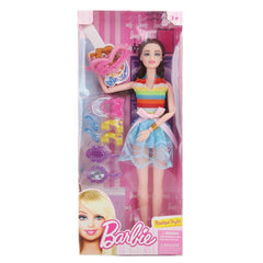 Barbie Doll With Accessories - Blue - test-store-for-chase-value