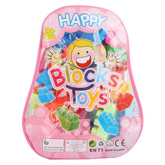 Building Blocks Toy Bag 63 Pcs - Pink - test-store-for-chase-value