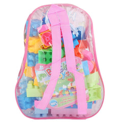 Building Blocks Toy Bag 63 Pcs - Pink - test-store-for-chase-value
