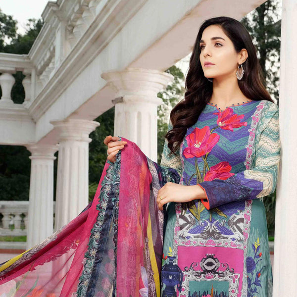 Royal Legacy Embroidered Lawn 3 Piece Un-Stitched Suit - 4446 A - test-store-for-chase-value