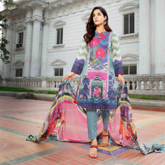 Royal Legacy Embroidered Lawn 3 Piece Un-Stitched Suit - 4446 A - test-store-for-chase-value
